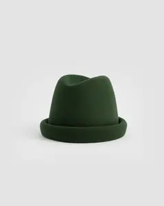 Russian Pillbox Hat - Hunter Green