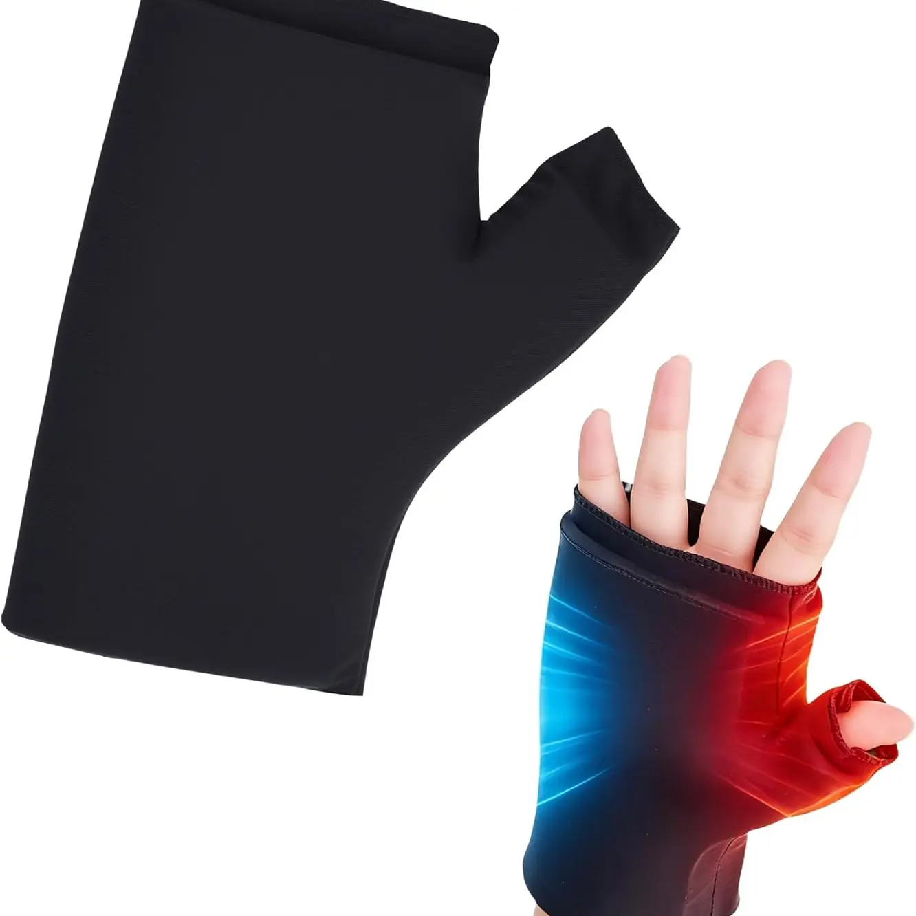 Hot and cold double-use sports gloves, Workout gloves - hot compress and cold compress to relax, ergonomic washable design, suitable for men and women, sports wrist guard, shock absorption and non-slip, suitable for sports