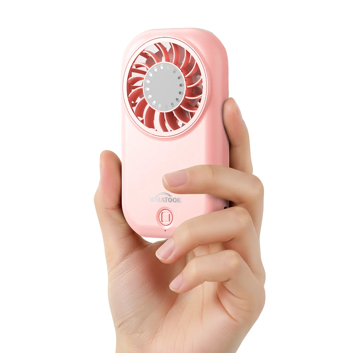 WHATOOK Mini Handheld Fan 11000 RPM High Speed Portable 5 Speeds 56g Ultra-Lightweight USB-C Rechargeable Pocket Fan for Travel Essentials Makeup