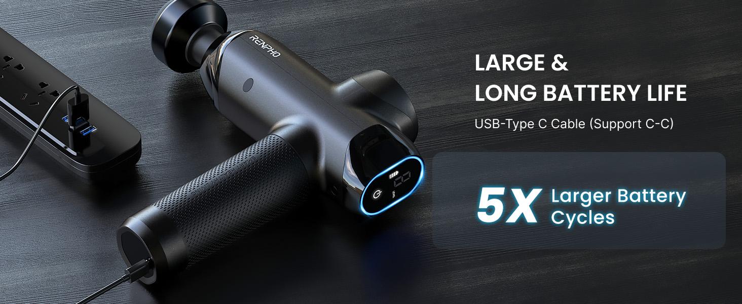 RENPHO Massage Gun Deep Tissue with Heat and Cold, Percussion Muscle Massage Gun Bluetooth with 12mm Amplitude, Handheld Massager Gun, Spring Glow Up Power+ Thermacool