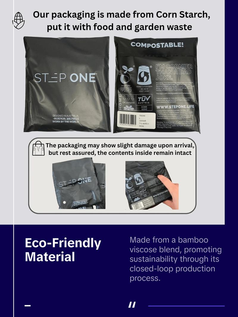 Step One Men's Boxer Brief - Obsidians, Anti-Chafe, Breathable Bamboo Fabric, UltraGlyde Panels, Hidden Elastic Pouch, Premium Underwear, Athletic Daily wear