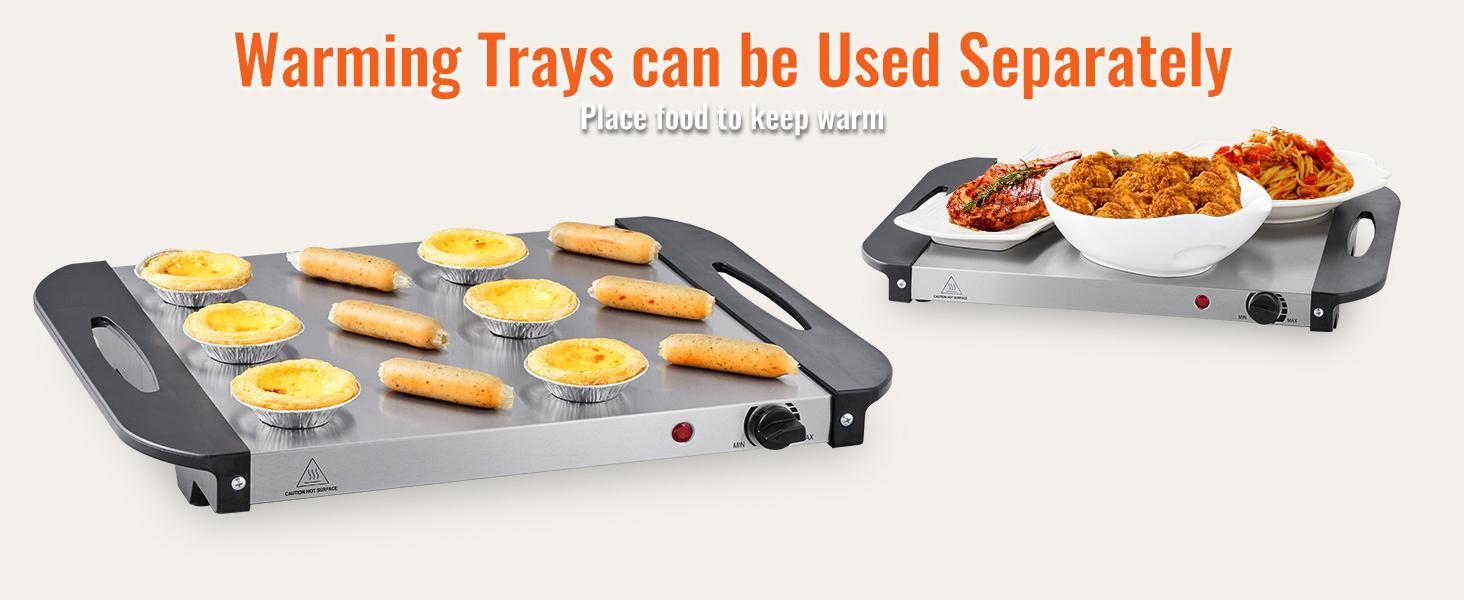 VEVOR Electric Buffet Server & Food Warmer, 14" x 14" Portable Stainless Steel Chafing Dish Set with Temp Control & Oven-Safe Pan, Perfect for Catering, Parties, Events, Entertaining, Silver, ETL VEVOR Electric Buffet Server & Food Warmer, 14" x 14" Portable Stainless Steel Chafing Dish Set with Temp Control & Oven-Safe Pan, Perfect for Catering, Parties, Events, Entertaining, Silver, ETL