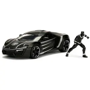 Jada Toys - 1:24 Marvel Black Panther & Lykan Hypersport Die-cast with 2.75 Collectible Figurine  [Collectible Figurine/Statue/Bust] Collectible