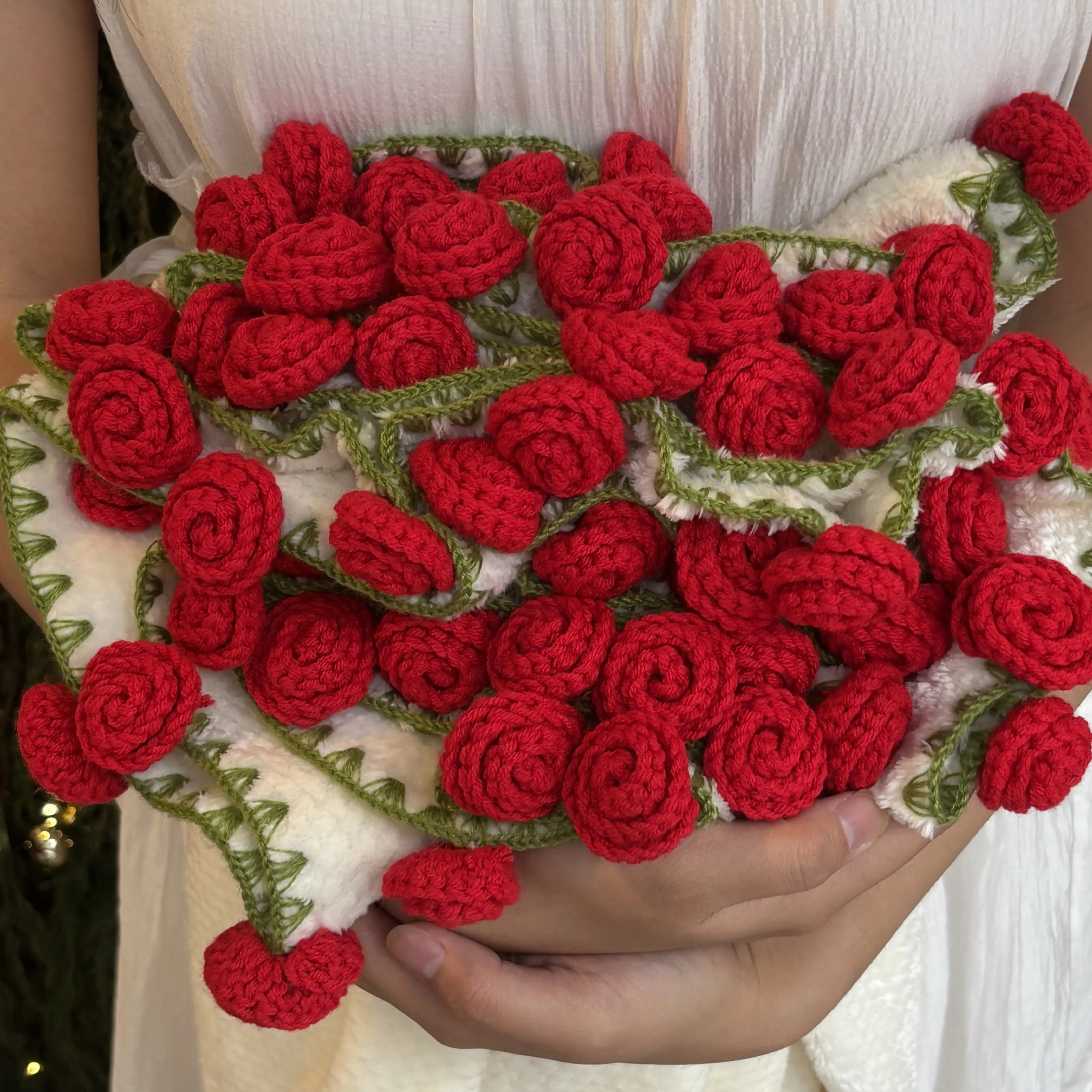 Rose hand-woven blanket, Coral fleece pure handmade blanket, can be turned into a bouquet of roses blanket,Shawl & Decoration- Christmas gift  for lover,friends,mother ,Christmas TikTokShopHolidayHaul