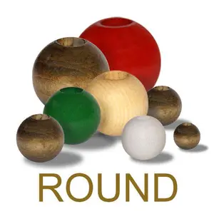 Wood Beads Round
