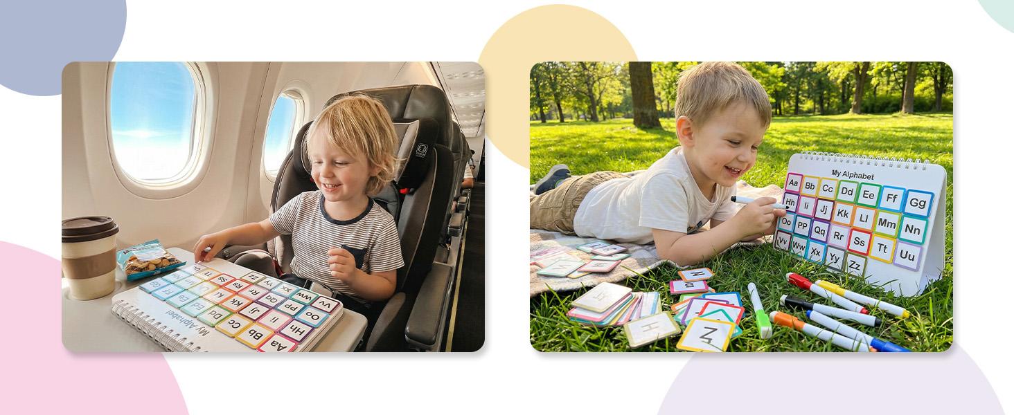 Mallify Montessori Busy Book 30 Activities for Kids, Interactive Learning Activities, Bilingual Toddler Markers, Travel-Friendly Busy Board, Ideal Gift for Preschool Kids, Teaching & Painting Supplies, #Summervibes, #SummerFinds