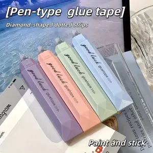 4-Pack Double Sided Tape Pens, 0.24in x 236in Transparent Adhesive Roller for Scrapbooking, Gift Wrapping, Photo Mounting, and DIY Crafts