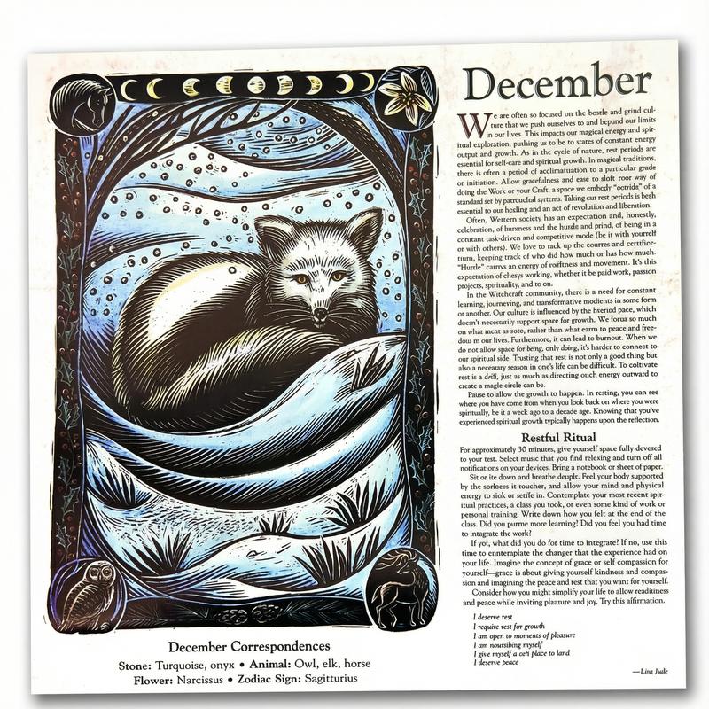 2026 Witches Calendar 12x12 - Moon Phases & Spells Wall Planner - Gothic Home Decor Art for Witchy Aesthetic