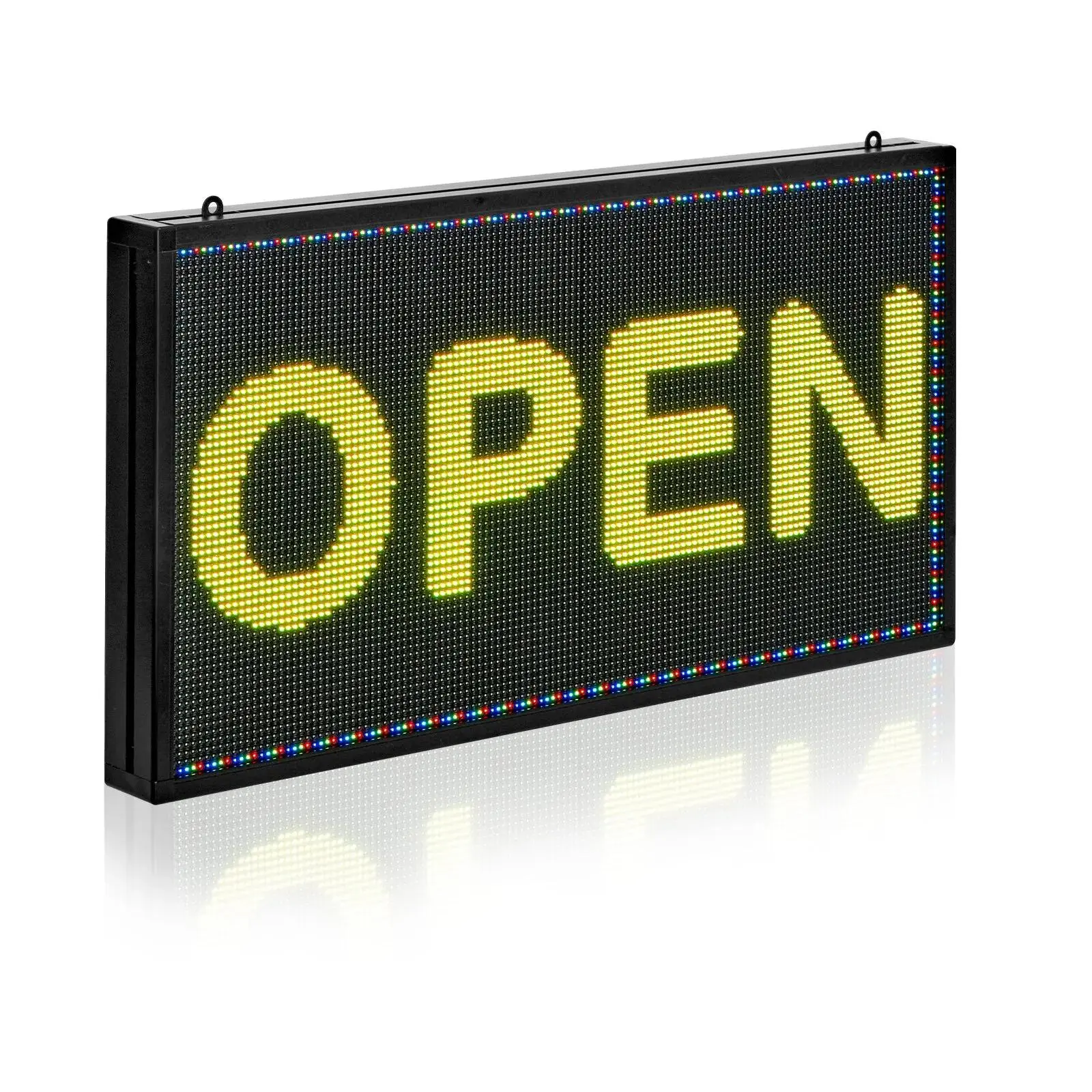 【Summerfinds】VEVOR Programmable Full-Color LED Display, P5 Flexible Digital Display Board, App Controlled Bluetooth Message Board with DIY Colorful Dynamic Text, Gifs, Custom Patterns, 27x14 in Indoor Sign for Store Business Advertising, Ac Power Supply