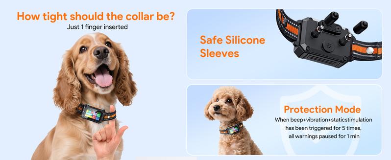 Meowant GPS Wireless Dog Fence Collar，with Training Remote,Custom Fence,Beep/Vibration/Correction,Alert Band,Waterproof LCD Collar,Outdoor