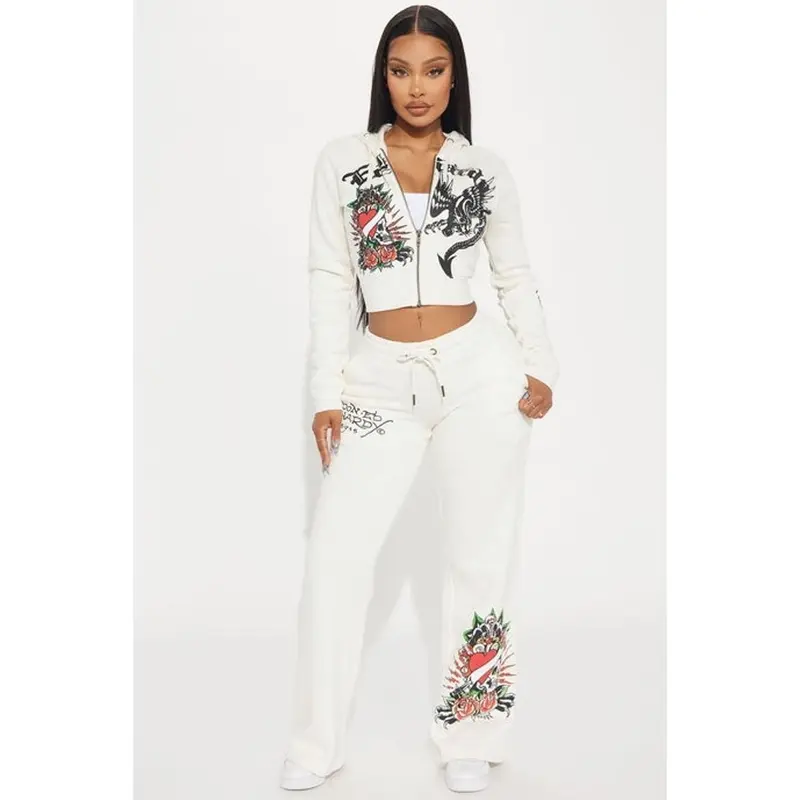 Ed Hardy Dragon Heart Pant - Ivory 7
