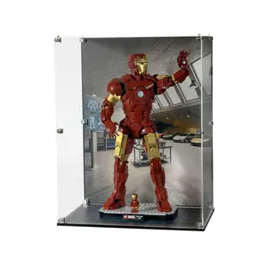 Acrylic Display Case UV Print Compatible with LEGO® 76344 Marvel Iron Man Mark III - Set Not Included
