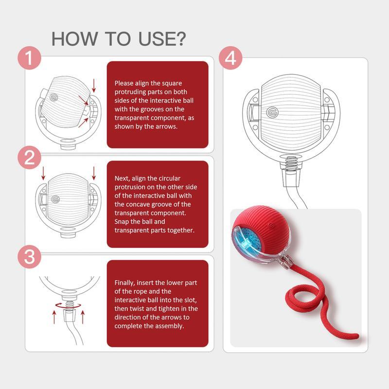 Interactive USB Rechargeable Ball Toy for Cats & Dogs, On-Rug Design with Bird Chirping Sound, Anti-Depression Pet Toy, Fun Gift for Dogs & Cats-Cat & Dog Interactive USB Rechargeable Ball Toy on Rug, Bird Chirping Sound, Anti-Depression