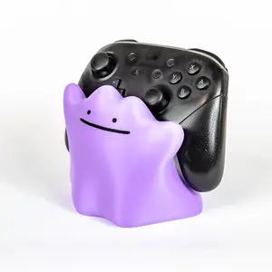 Cute Purple Blob Controller Holder – Gamer Desk Stand for PS5, Xbox & Switch Controllers