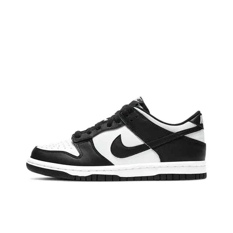 NIKE Dunk Low Retro 'Panda' Leather Fashionable Casual Sneakers for Youth/Women's Everyday Comfort and Daily Wear, Sports Sneakers, Solid Color Sneakers