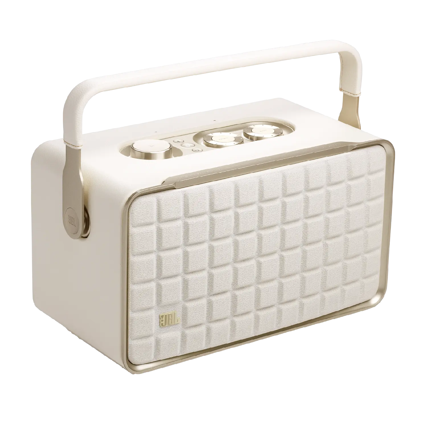 JBL Authentics 300, Portable smart home speaker with Wi-Fi, Bluetooth and voice assistants with retro design.