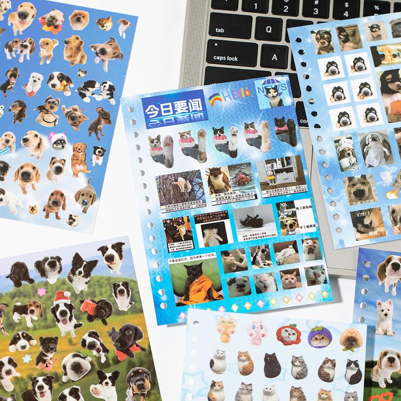 2 Styles Cute Pet Sticker Book – 30 Sheets, 800 Pcs Stickers per Style, Cat & Dog Aesthetic Stickers for Scrapbooking, Journaling, DIY Crafts, Kawaii Planner Stickers, TikTokShopJumpstartSale
