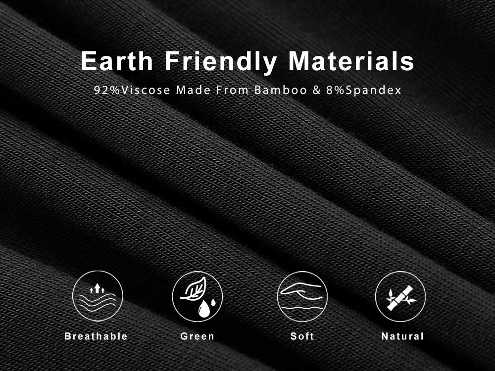BAMBOO COOL Men's Underwear Soft Comfortable Breathable Fabric 92% Viscose 8% Spandex Pack of 4 Multiple Colors Open Fly Design for Home Exercise Travel Moisture-Wicking Boxer Briefs