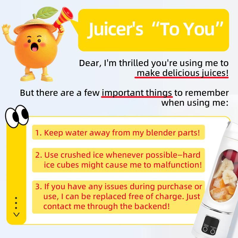 Ultimate Portable Blender Cup – Blend Smoothies, Shakes & Fresh Juice Anywhere! 2-in-1 Juicer & Ice Crusher, USB Rechargeable, Leak-Proof & Easy to Clean – Perfect for Gym, Travel & Dorm Life!