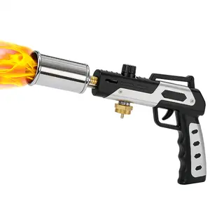 Powerful Propane Torch Gun, 3272°F Portable High Heat Torch Butane Lighter with Adjustable Flame & Safety Lock, for Cooking Outdoor BBQ Charcoal Igniting Welding（Propane Tank Not Included）(1pc)
