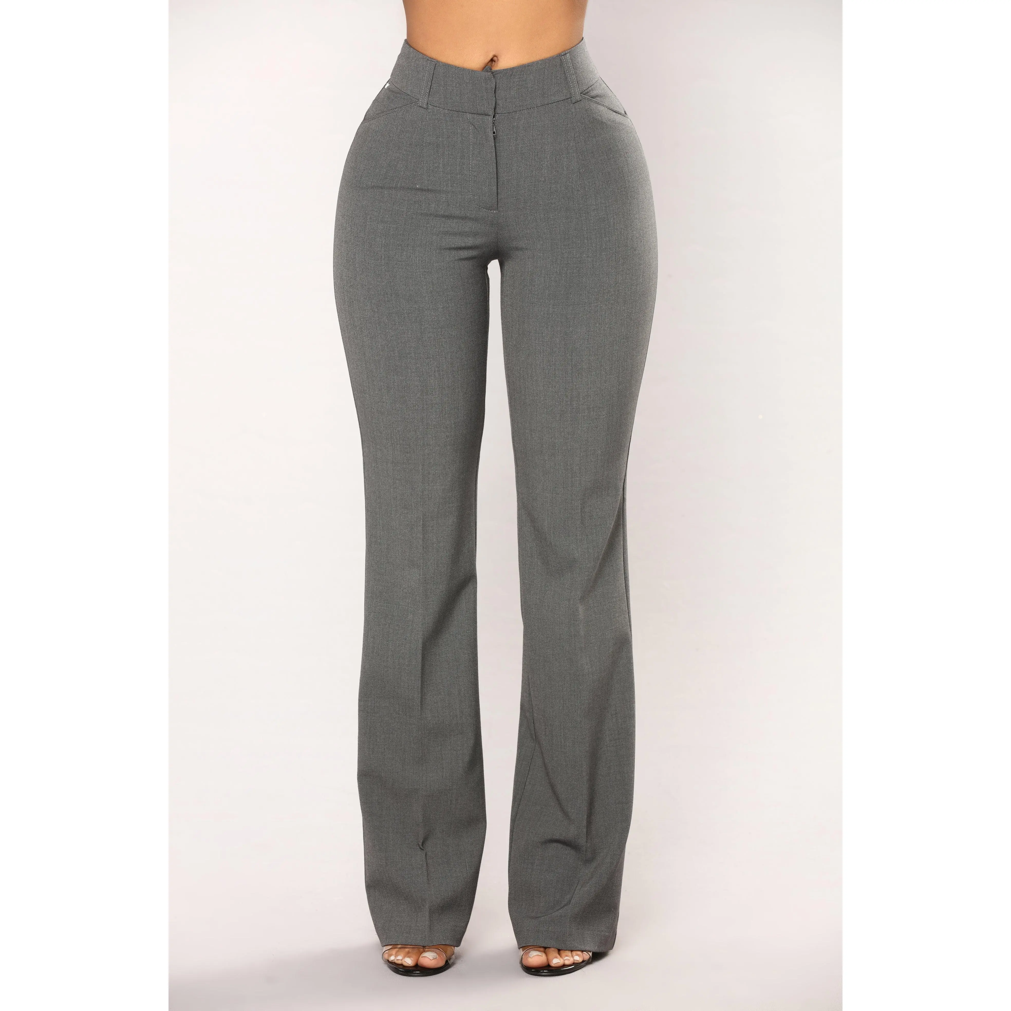 Tasha Dressy High Rise Pants - Charcoal
