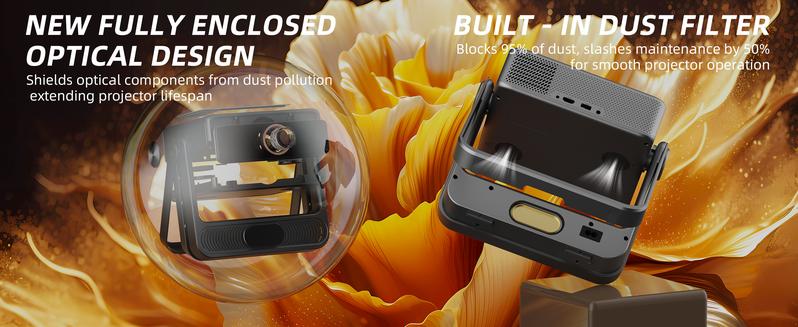 XBJ  Projector 4K 800ANSI Lumens WiFi6/5G BT5.2 Smart Touchscreen 150 Inch Screen for Home Cinema & Outdoor Movies High-Quality Christmas Gifts Christmas gift Holiday Haul