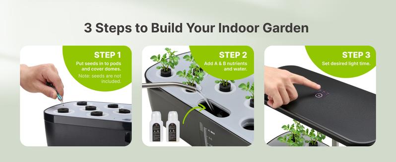 SUNCOZE Hydroponics Growing System Kit 12 Pods, Indoor herb Garden with 20W LED Grow Light, Visible Water Tank with Pump, 2.2"-12.4" Adjustable Height Indoor Gardening System, Gardening Gifts