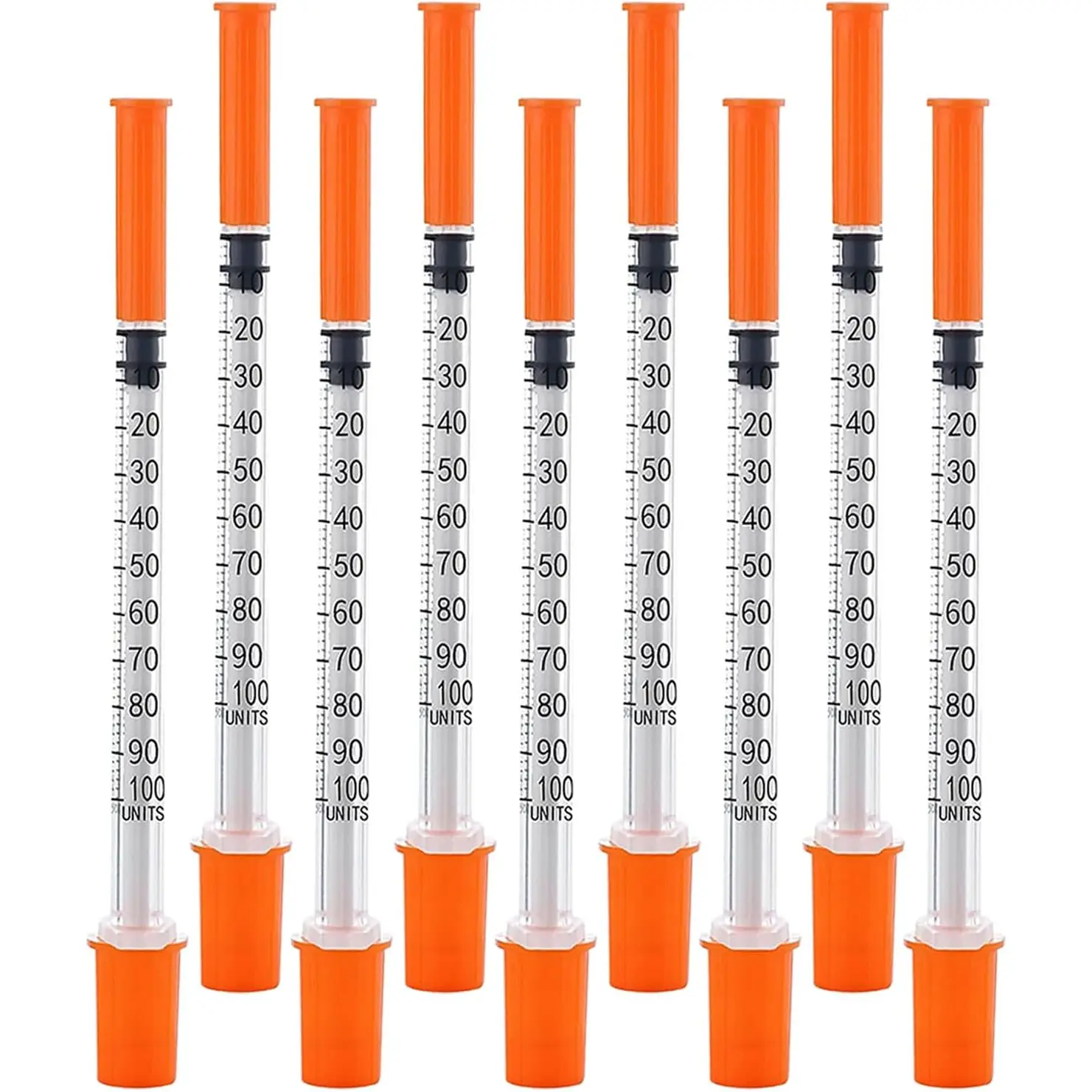 100PACK 1ML Syringe with 30G 1/2" (13mm) Needle, Individually Wrapped Lab Supplies (1CC 30G 1/2"-100PACK)