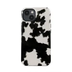 Cow Print Phone Case, Western Cowhide Graphic iphone 14 Cover, Glossy Case For iPhone 17 Pro Max 16 Plus 15 14 13 Mini 12 11, Samsung Galaxy S25, S24, S23, S22, S21 Ultra