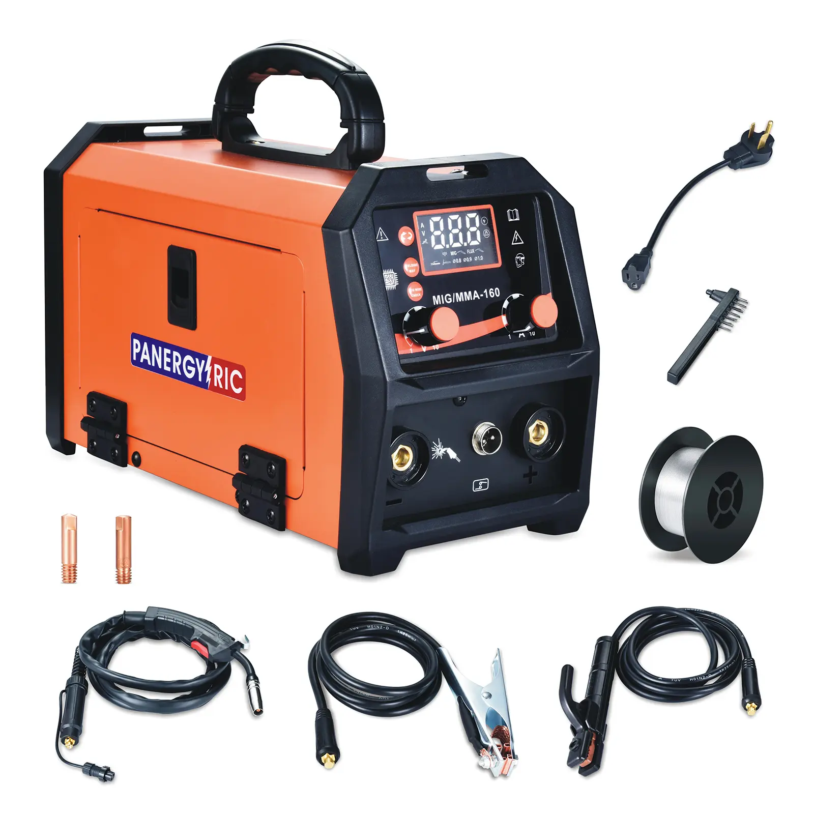 MIG Welder,110V/220V Flux Core Welder Gasless MIG/Lift TIG/Stick Welding Machine Inverter Welder