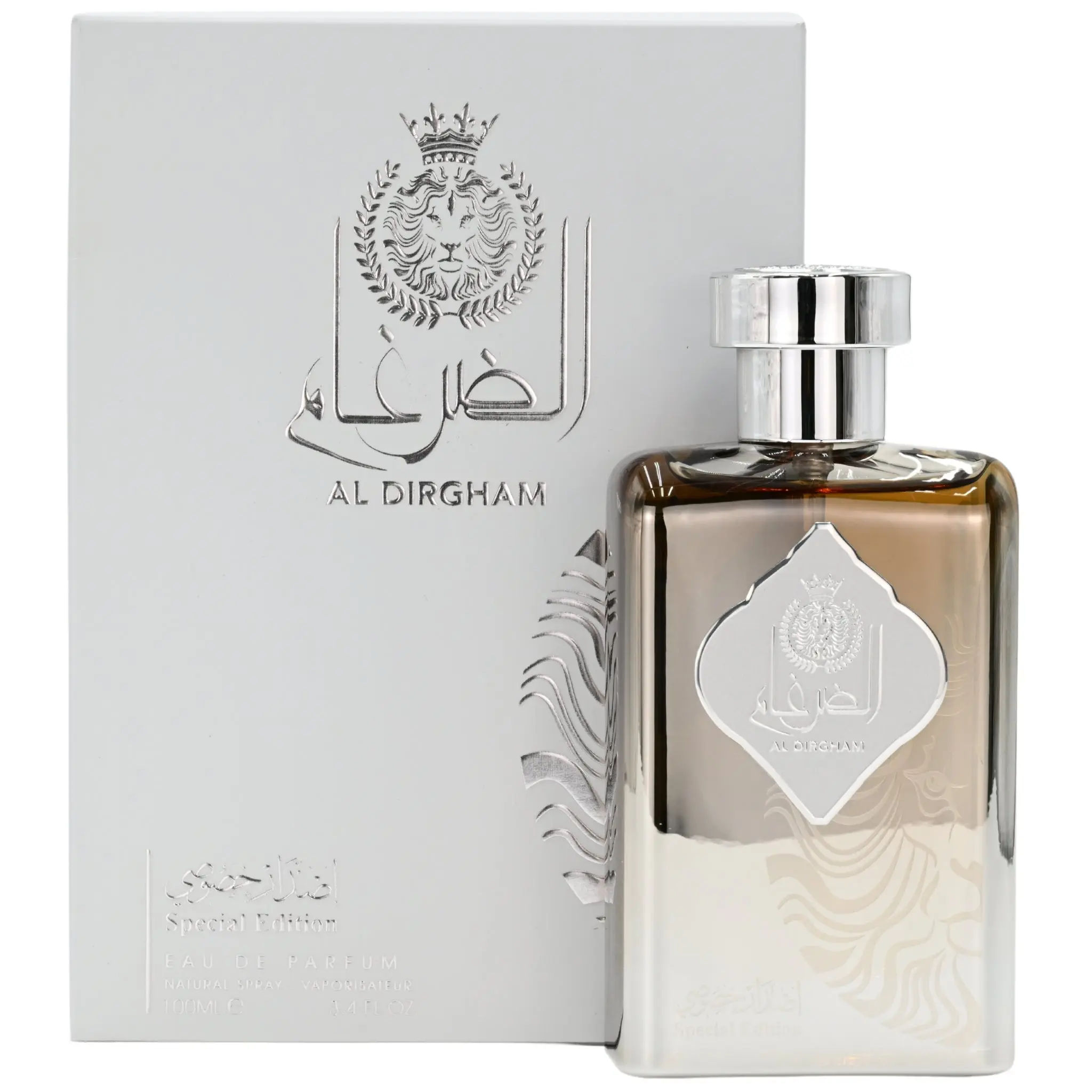 Ard Al Zaafaran Al Dirgham Silver Special Edition Unisex Fragrance EDP Type, 3.3/3.4 oz, New in Box, with Nutmeg, Cinnamon Scent & Spices Notes