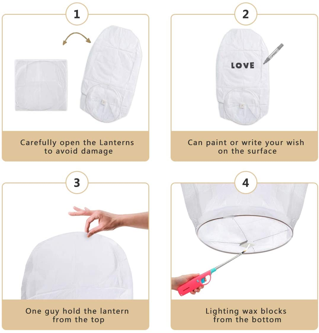 【Valentine‘s Day Gift】Paper Lanterns, CHARMINER 40 Pack Chinese Lanterns, Paper Lanterns for Happy Valentine's Day, Weddings, Birthday Party,  Years, Festival