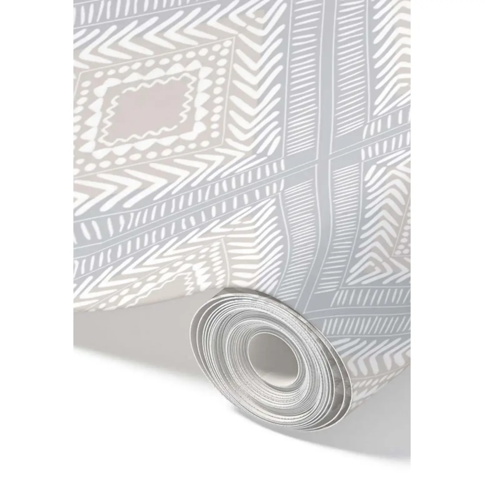 Peel and Stick Wallpaper Roll 20.5" x 16 ft Tribal Squares Blue and Tan Diamond Pattern Removable Self-Adhesive for Easy DIY Decor