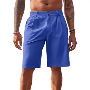Runcati Mens Golf Shorts Flat Front Chino Casual Cotton Dress Work Shorts for Men