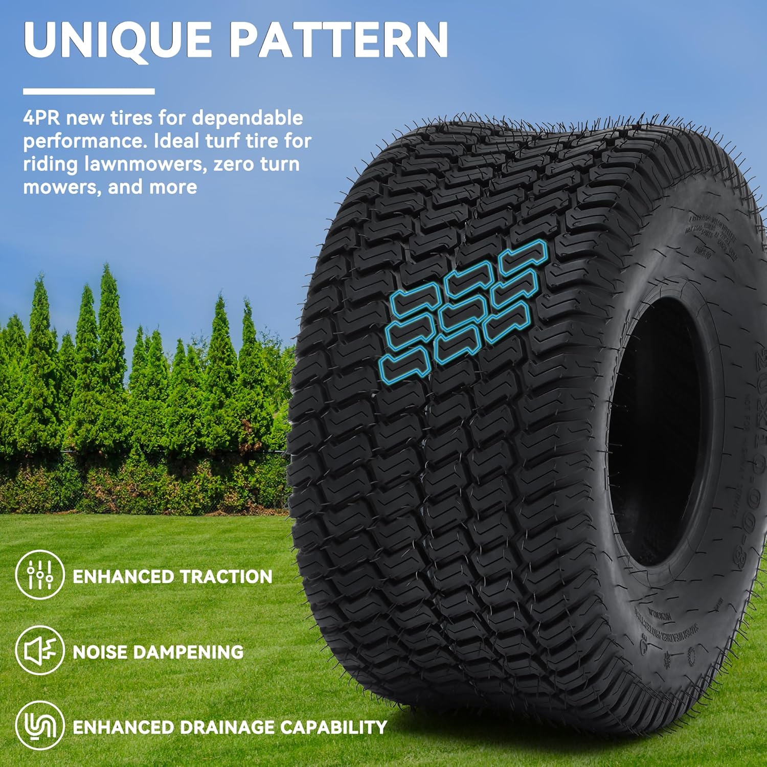 YITAMOTOR 20x10-8 Lawn Mower Tires, Suitable for Lawnmowers, Motorcycles, Garden Tractors, Golf Carts, and Farm Equipment, 4Ply, Set of 2 YITAMOTOR 20x10-8 Lawn Mower Tires, Suitable for Lawnmowers, Motorcycles, Garden Tractors, Golf Carts, and Farm Equipment, 4Ply, Set of 2