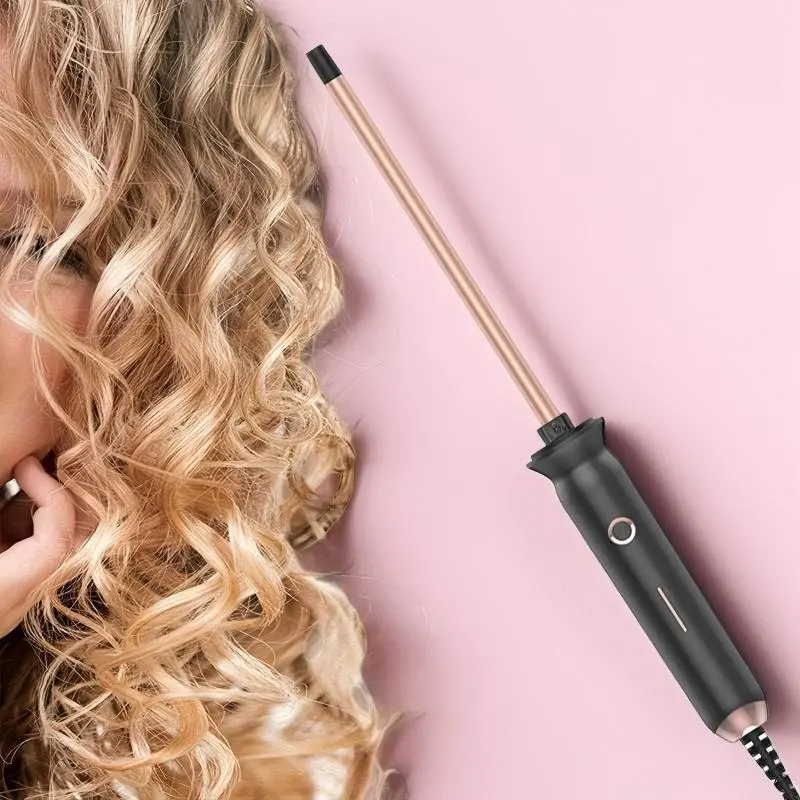 Us Plug 3/8 Inch Curling Iron, 9mm/13mm Tiny Curling Wand, Perfect Gift for Hair Styling Enthusiasts & Daily Use, Hair Styling Tools