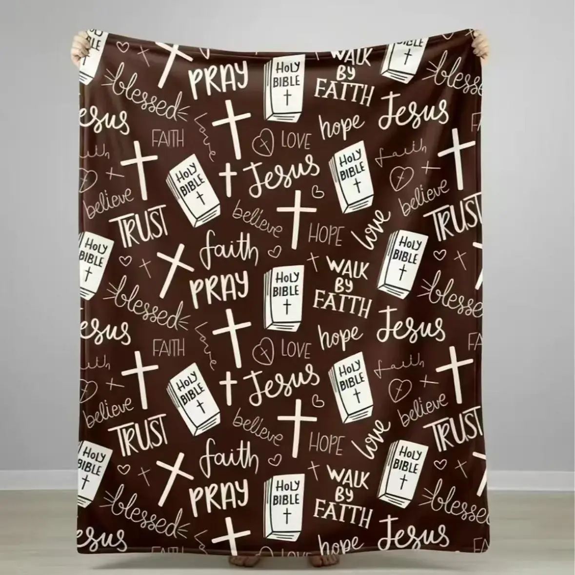 Super soft Christian Jesus blanket, for ultimate comfort and spiritual inspiration. Lightweight, comfortable and warm blanket for sofa, bedroom and living room sofa room decoration beds.