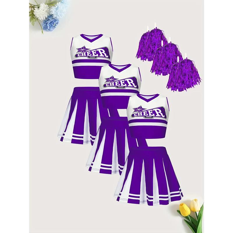 body shaper woman Three-Pack Children's Cheerleading Uniforms Rugby Cheerleading Captain Includes POM-POM Competition Cheers exercise pants stretchy workout sport fitted fitness training Body Resistance Bands Full women sets Dress Shorts