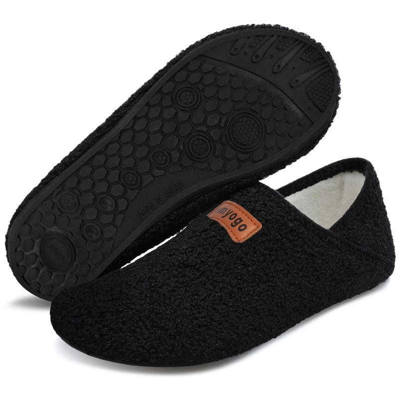 House Slippers For Woman Women's Fuzzy Fur Slippers Casual Non Slip Barefoot Slipper Socks Warm Closed Back Indoor Outdoor Shoes