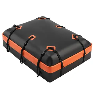 Car Rooftop Cargo Carrier 20 Cubic Feet, Car Roof Waterproof PVC Bag, with Anti-Slip Mat,Combination Luggage Lock, Reinforced Straps & Door Hooks,Fit Vehicles with/Without Roof Racks,Black