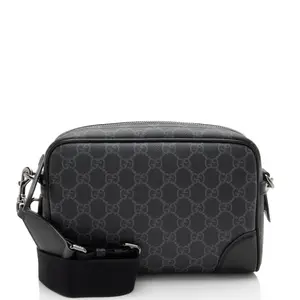 Pre-owned GUCCI Leather Crossbody Bags GG Supreme Emblem Small Crossbody