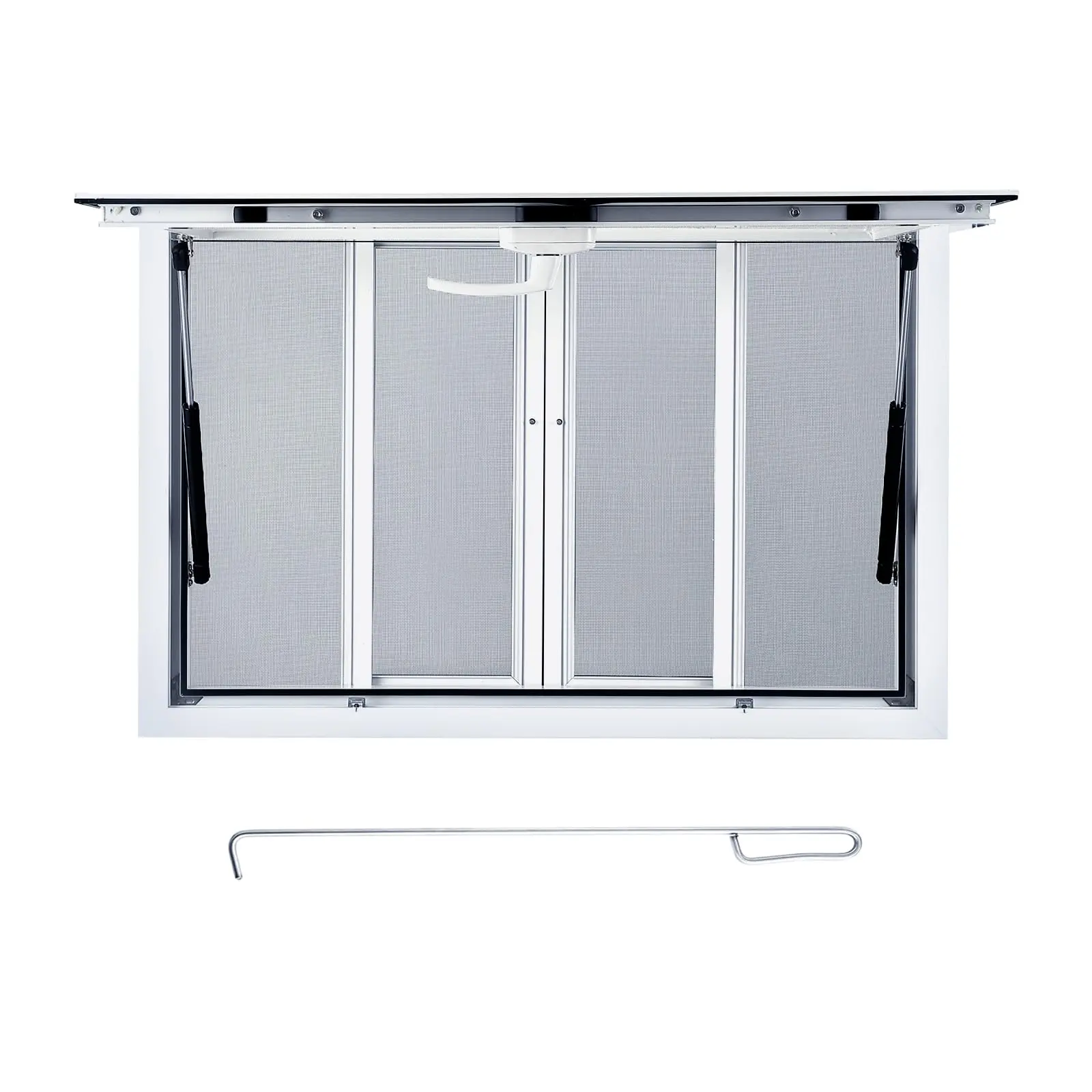 GARVEE Versatile GARVEE Concession Windows in Various Sizes: Aluminum Alloy Serving Windows with Sliding Screens, Awning Doors, and Drag Hooks for Food Trucks and Concession Trailers, Perfect for Outdoor Events.
