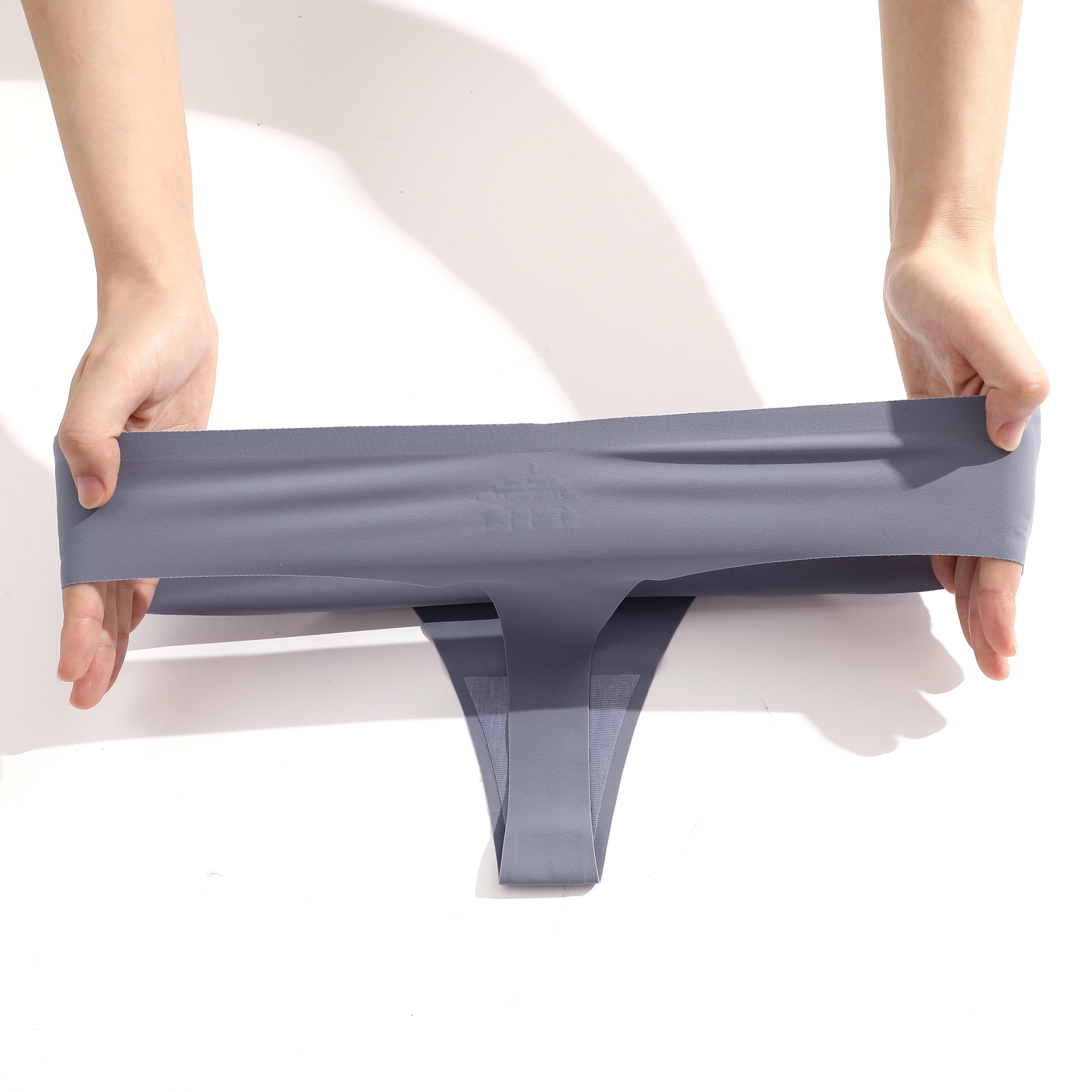 FINETOO Weekly Panties 7 Pack Seamless Thongs No Show Underwear V Waisted Comfortable Thong Panties XS-XL Smooth Lingerie Basic Minimalist Womenswear