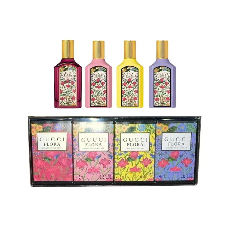 GUCCI 4PCS MINI SET: 4 X 5ML GORGEOUS MAGNOLIA + GORGEOUS GARDENIA + GORGEOUS ORCHID + GORGEOUS GARDENIA INTENSE
