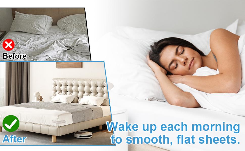 Bed Sheet Holders for Corners Stocking Stuffers for Women - Lock Sheet Holders Keep Sheets Tight,Bed Sheet Rack with Lock Strip Easy to Install for All Mattress Sizes (4PCS)Christmas Gifts for Women Mom Sister Her Best Friend Bed Sheet Holders for Corners Stocking Stuffers for Women - Lock Sheet Holders Keep Sheets Tight,Bed Sheet Rack with Lock Strip Easy to Install for All Mattress Sizes (4PCS)Christmas Gifts for Women Mom Sister Her Best Friend
