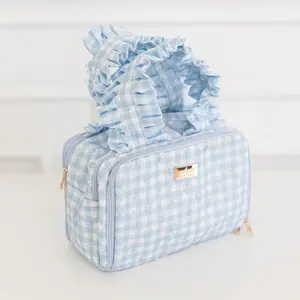 Ruffled Nylon Cutie Caddie - Blue Floral