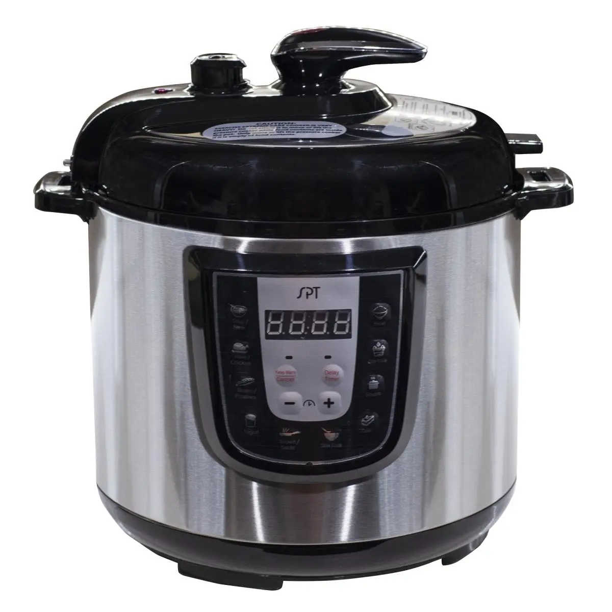 212 MAIN 6 qt. Stainless Steel Improved Electric Pressure Cooker - 1000w Multifunction Appliance with Digital Touch Control, Enhanced Features, Delay Timer, 13.25 h x 13.5 w x 11.5 d in., Cooks Faster Than Traditional Methods, Improved Pressure Cooker