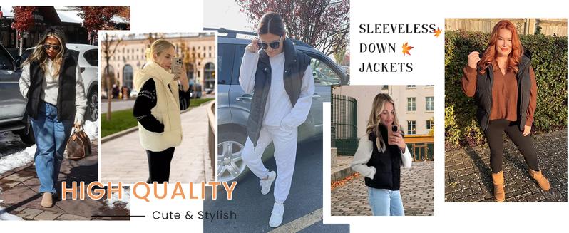 Puffer Vest for Women Zip Up Lightweight Sleeveless Winter Outerwear Vests 2025 TikTokShopHolidayHaul Christmas with Removable Hood YeeZaa Fall Winter Fashion Top Quilted Down Jacket