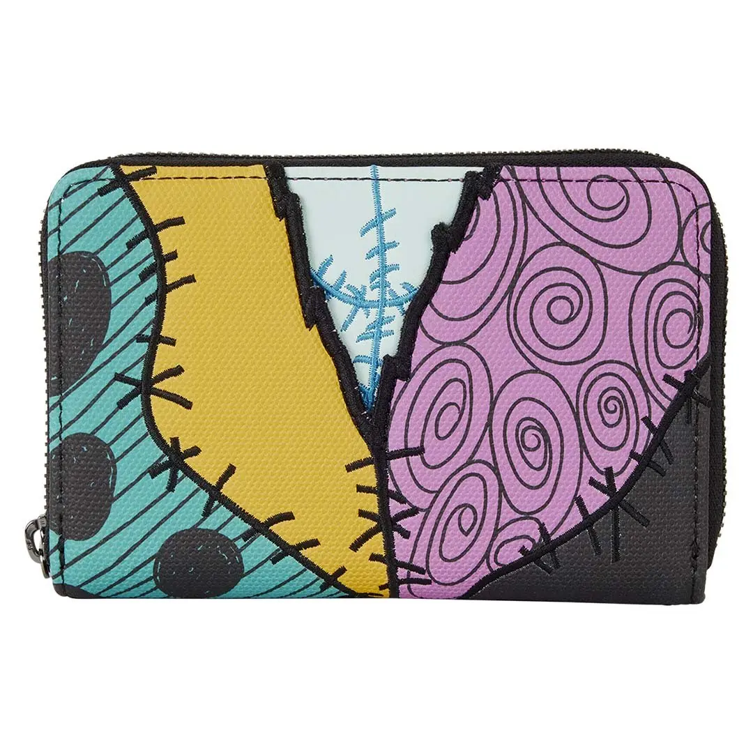 Loungefly Disney The Nightmare Before Christmas Sally Character Edition Women's Faux Leather Zip Around Wallet Purse, Compartment Women's Wallets, Zipper Wallet Design