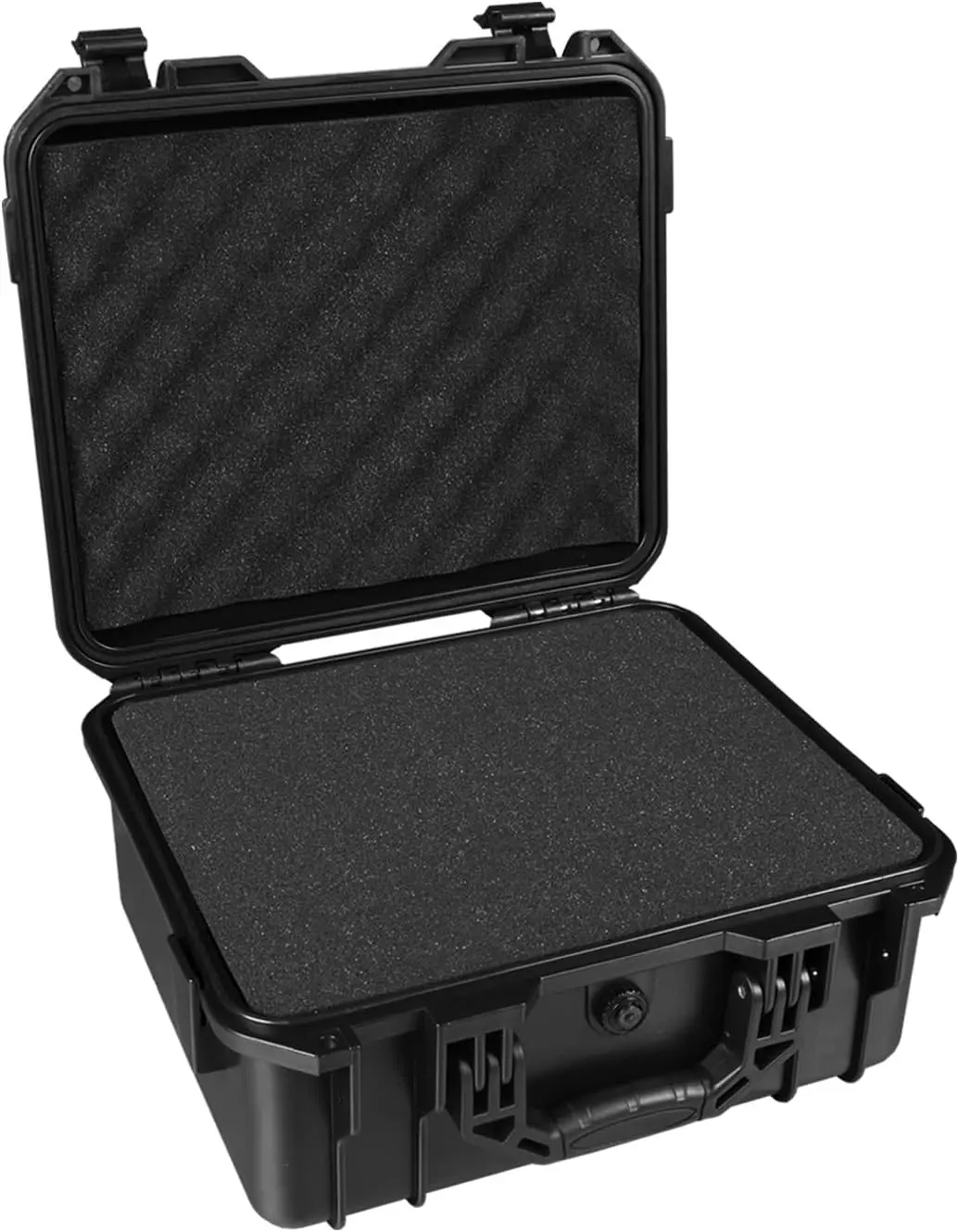 Hard Case, 13.6 x 11.4 x 6 Inch Waterproof Protective Camera Case with Customizable Foam, Fit Use of Drones, Camera, Equipments,Black